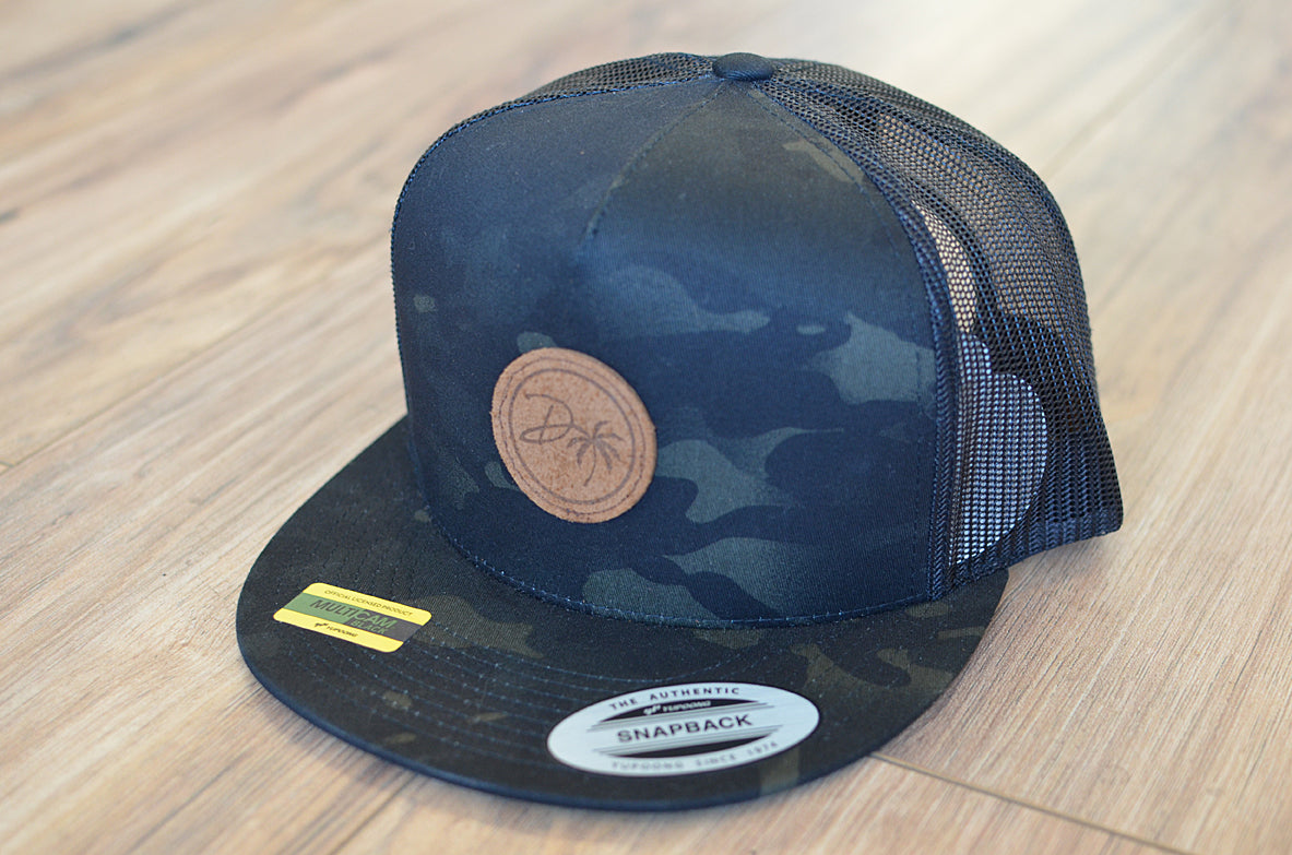 DTree Five-Panel Trucker Hat - Multicam Black/Black