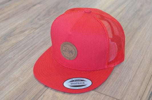 DTree Five-Panel Trucker Hat - Red