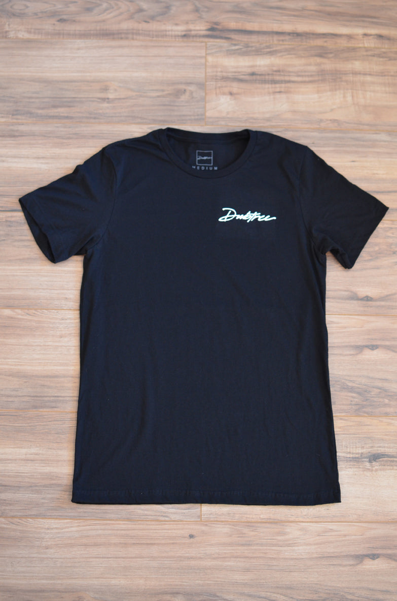 Script Tee - Blk/Wht