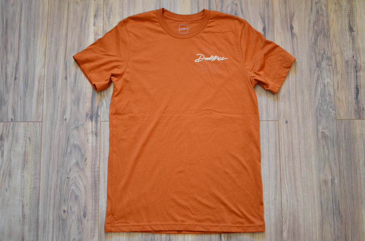 Script Tee - Pumpkin/Tan