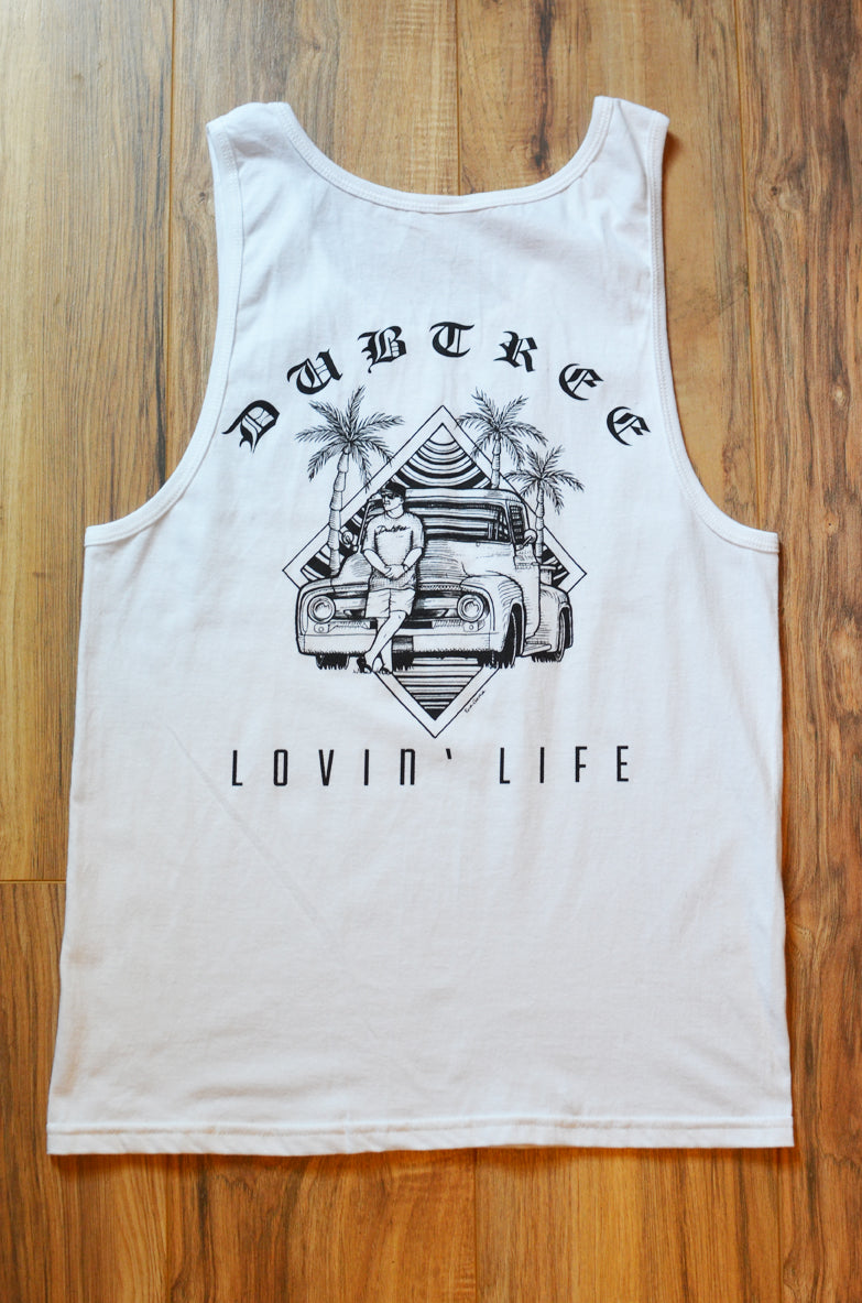 Lovin' Life Tank - Wht/Blk